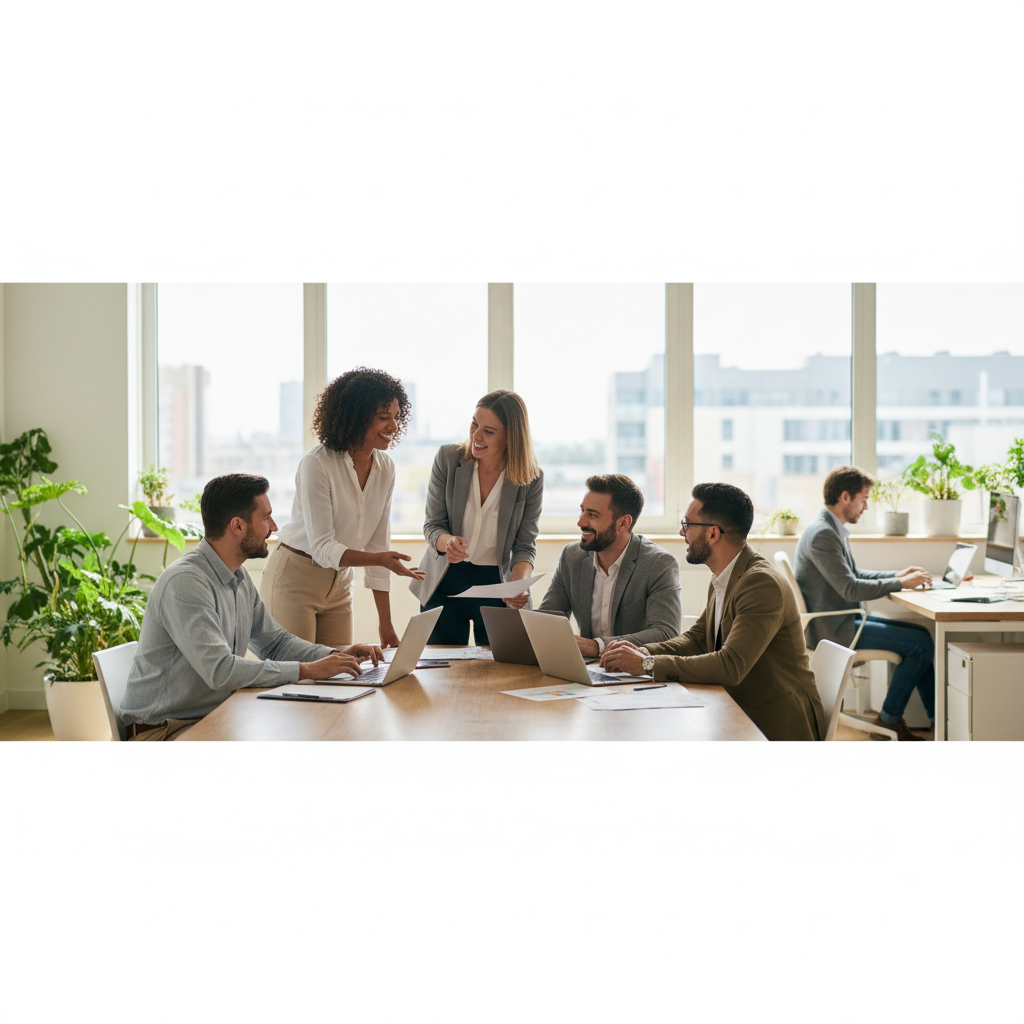 Équipe professionnelle collaborant